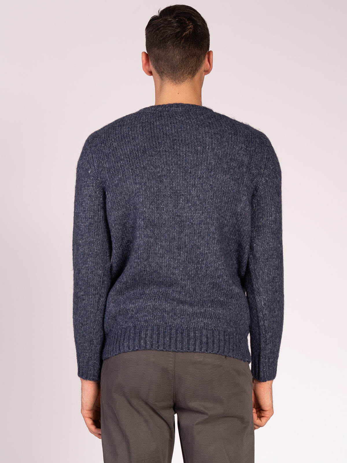MAGLIA GIROCOLLO MELANGE|Colore:Blu