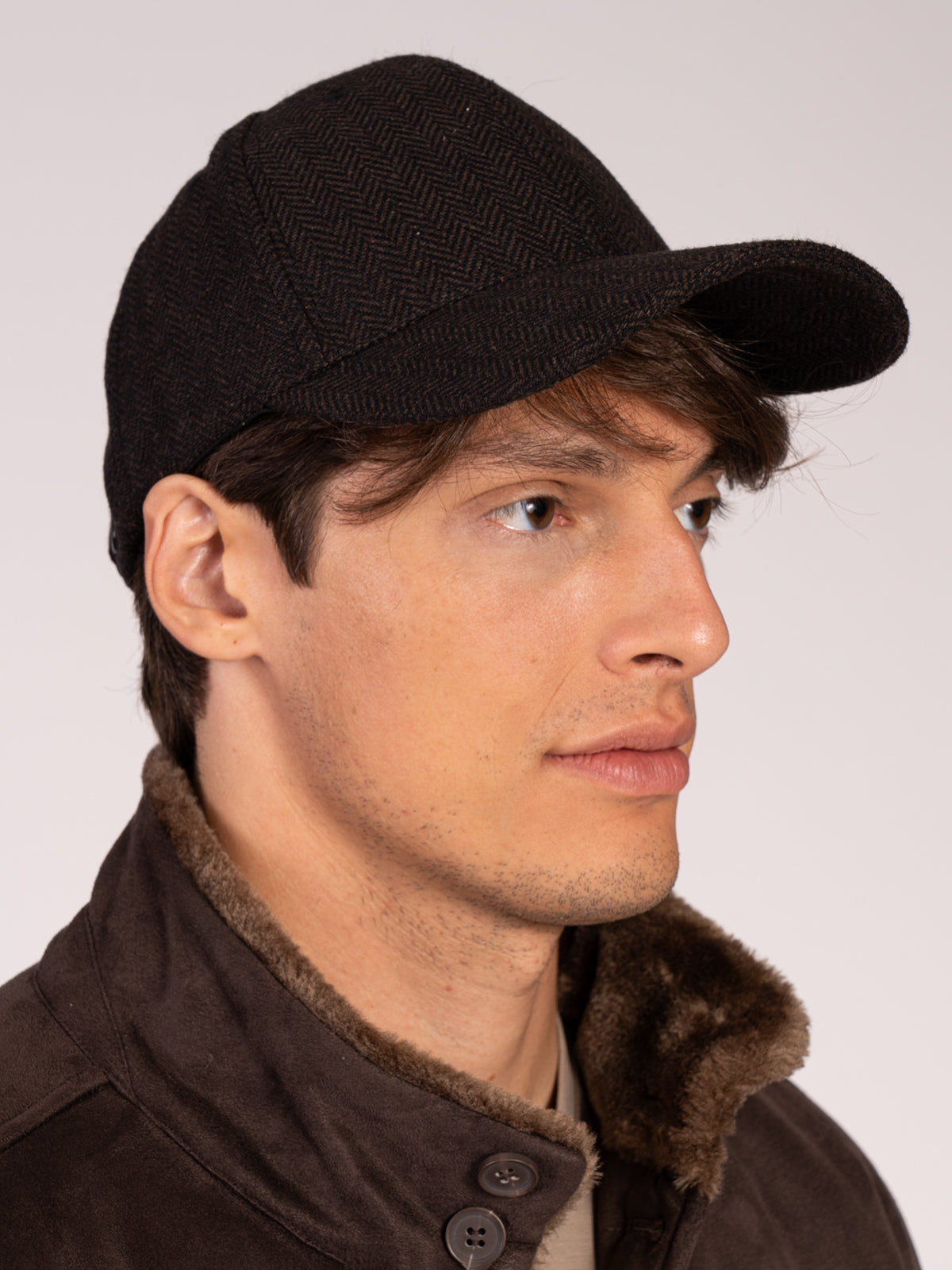 CAPPELLO BASEBALL TESSUTO SPIGATO|Colore:Marrone