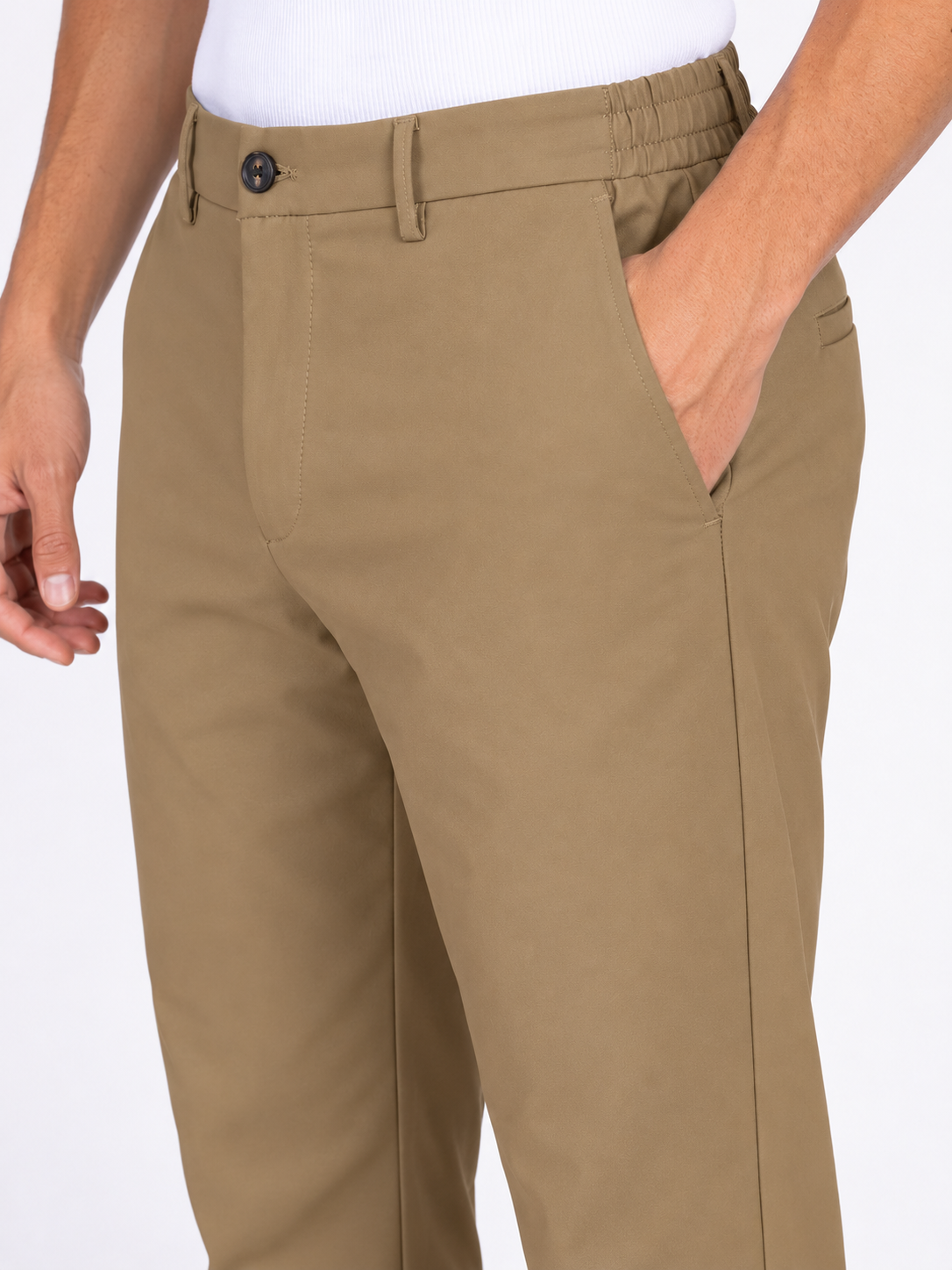 PANTALONE TESSUTO TECNICO|Colore:Fango