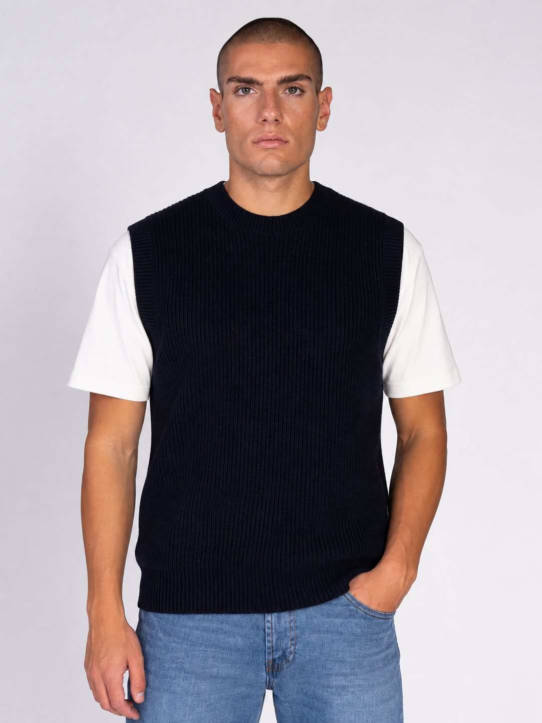 MAGLIA GILET|Colore:Blu