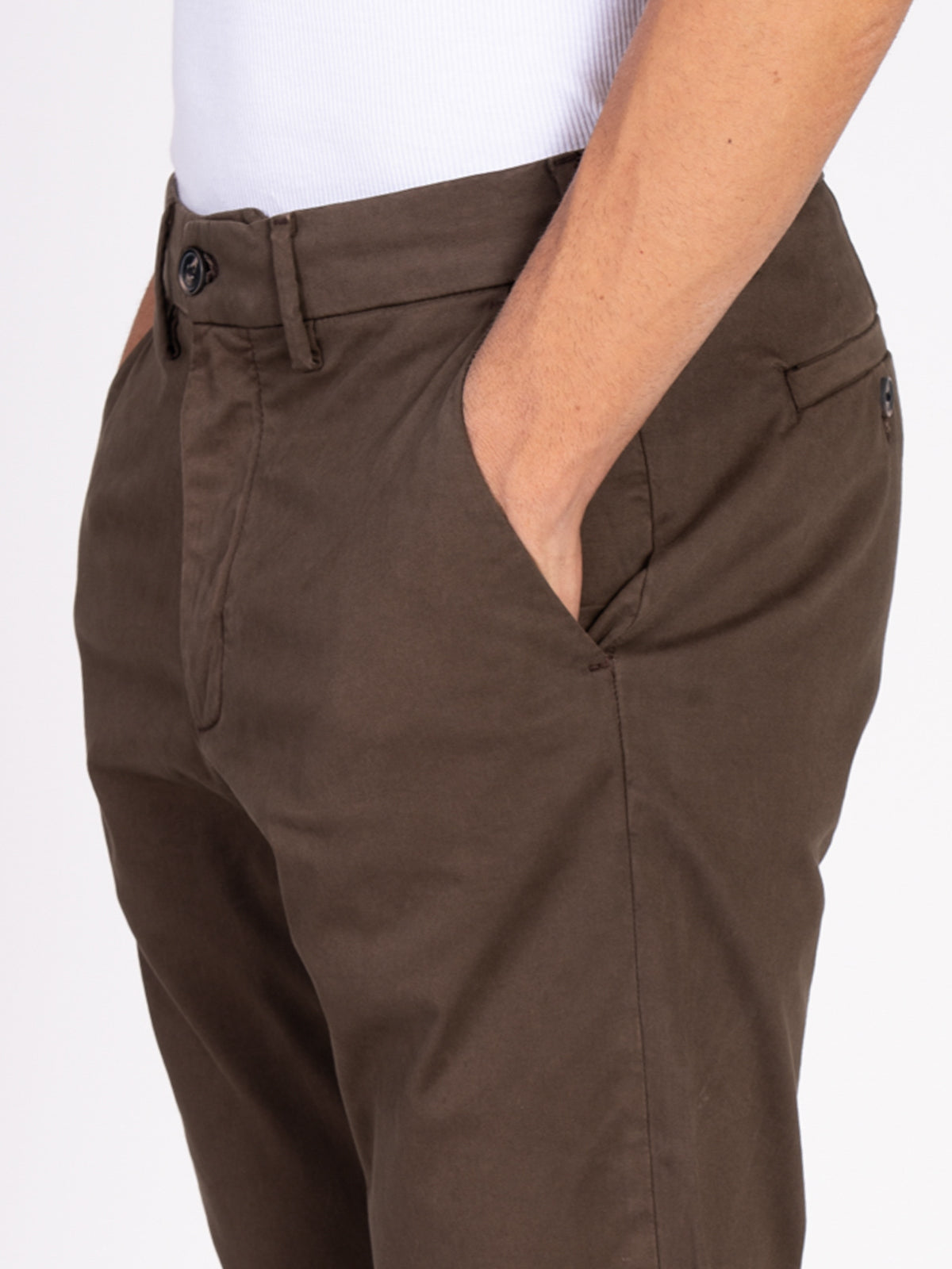 PANTALONE TASCA AMERICA|Colore:Moro
