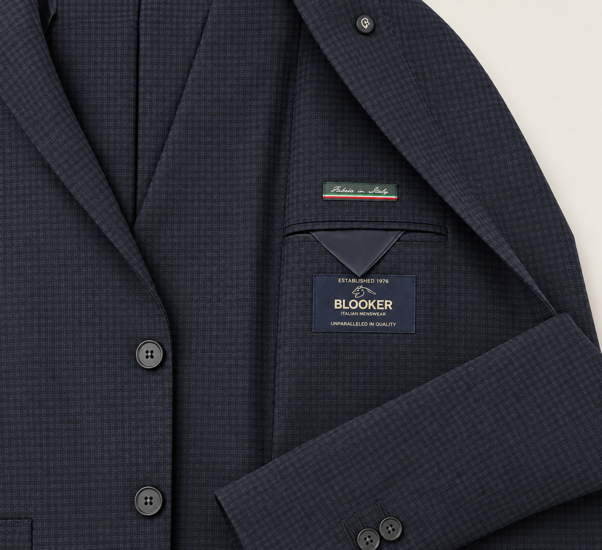 GIACCA A QUADRI|Colore:Blu