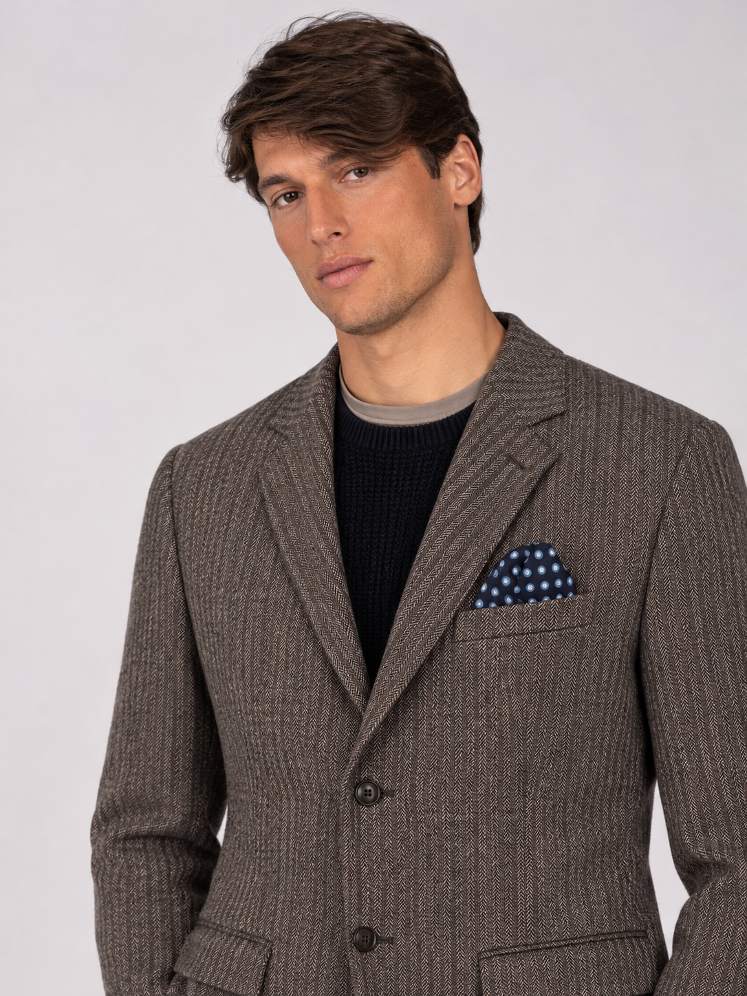 GIACCA TESSUTO SPIGATO|Colore:Moro