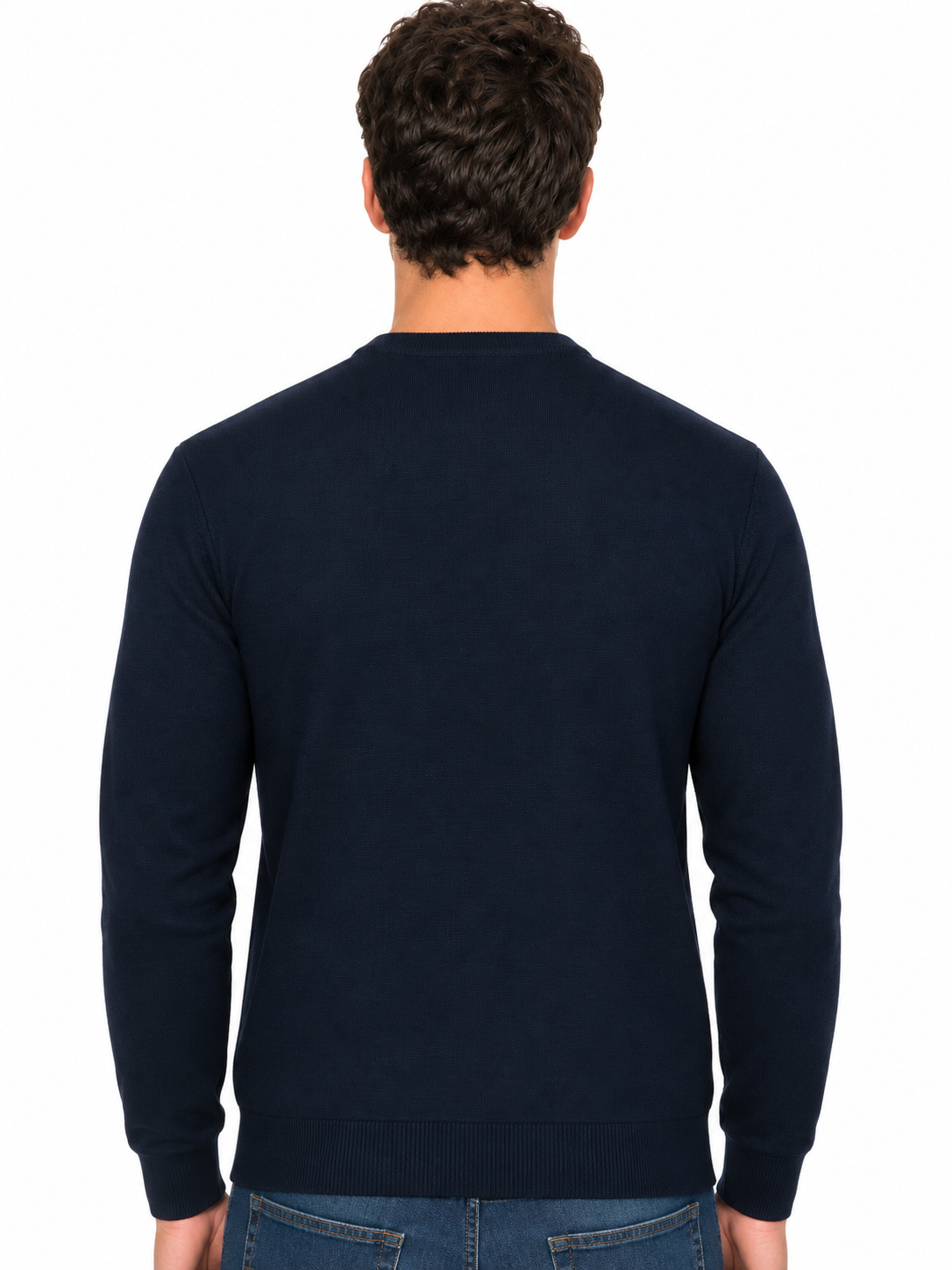 MAGLIA GIROCOLLO RASATA|Colore:Blu