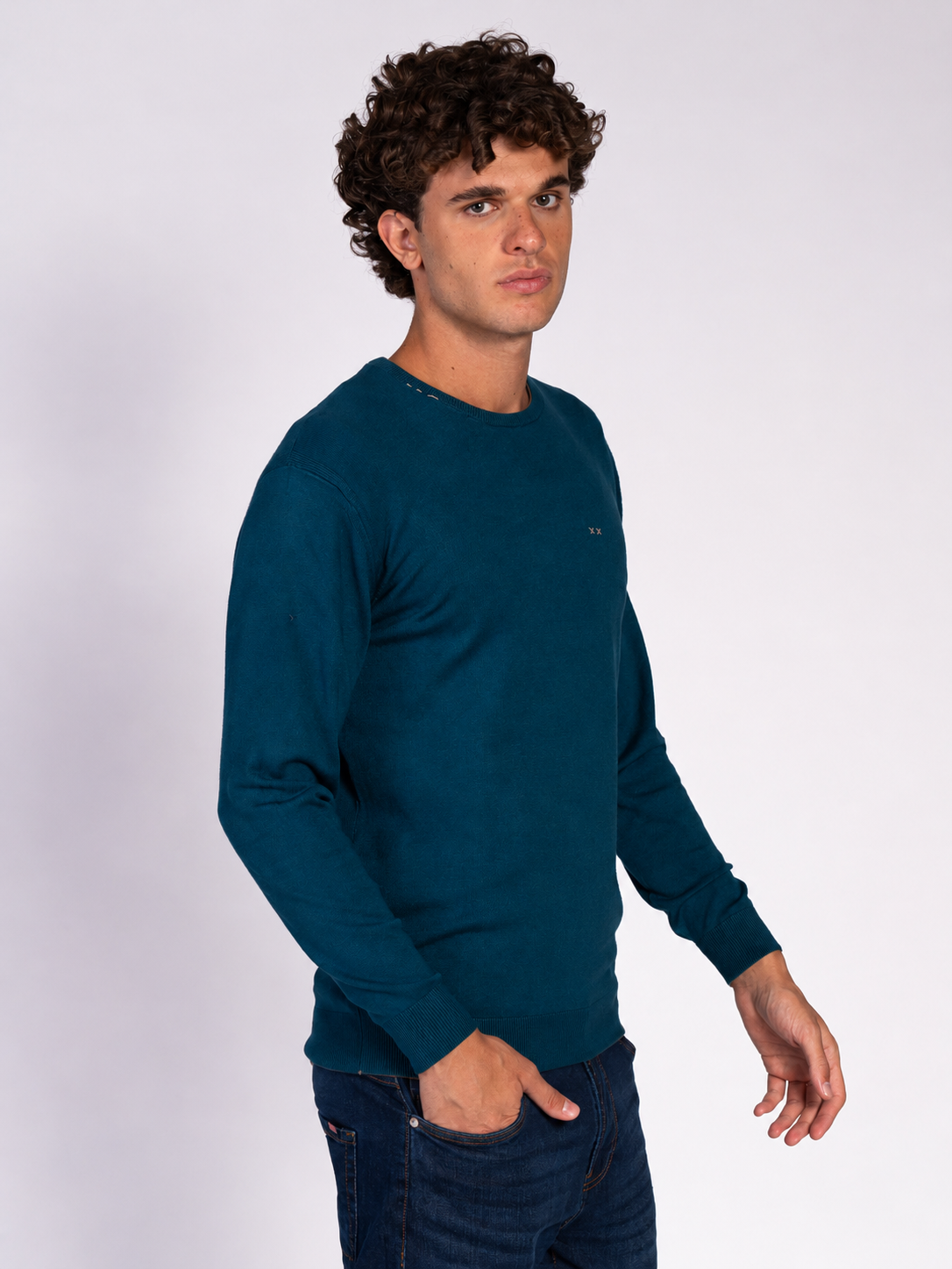 MAGLIA GIROCOLLO|Colore:Petrolio