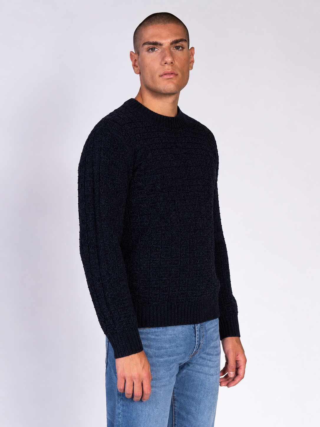 MAGLIA CINIGLIA JACQUARD|Colore:Blu