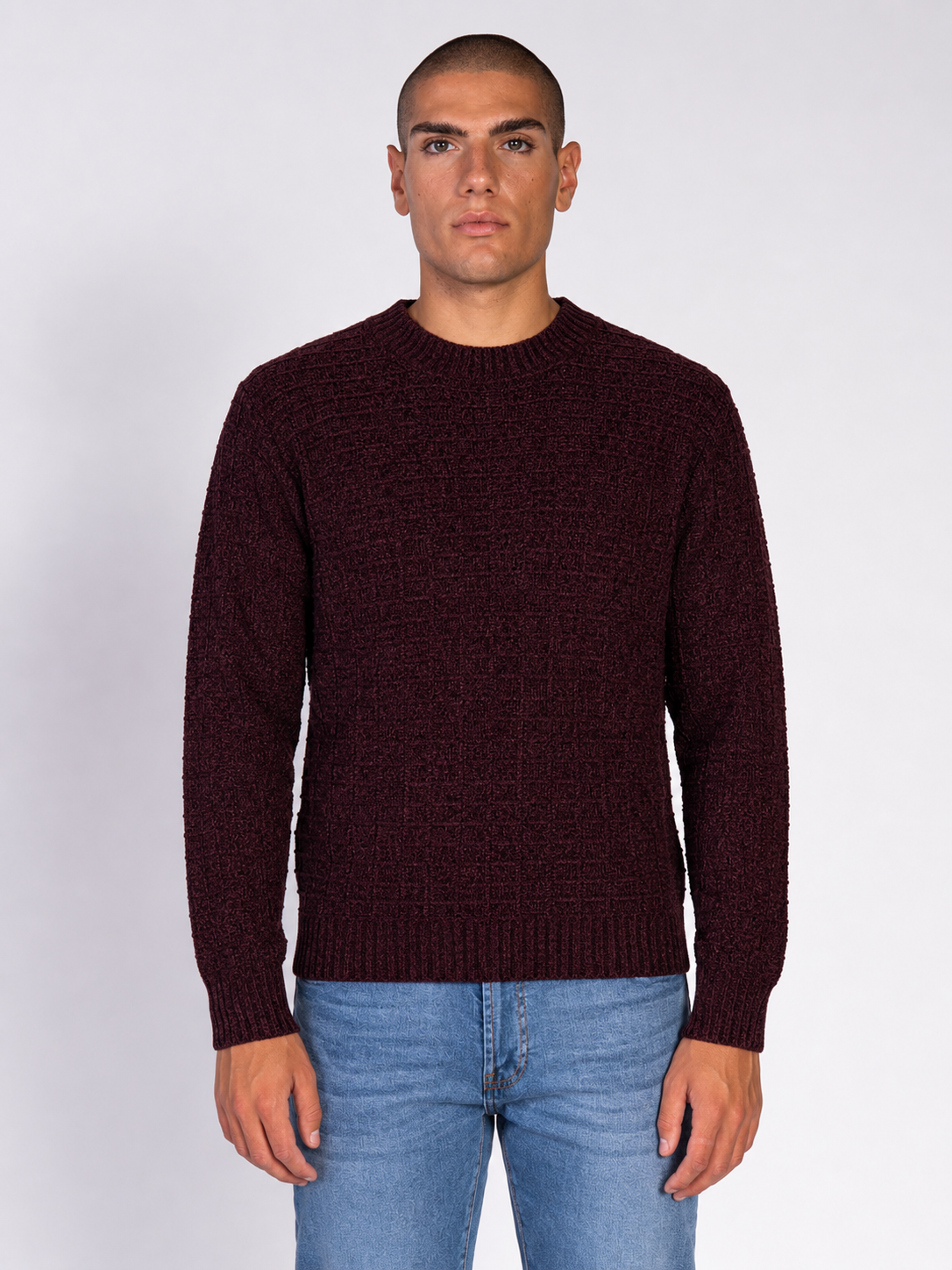MAGLIA CINIGLIA JACQUARD|Colore:Bordeaux