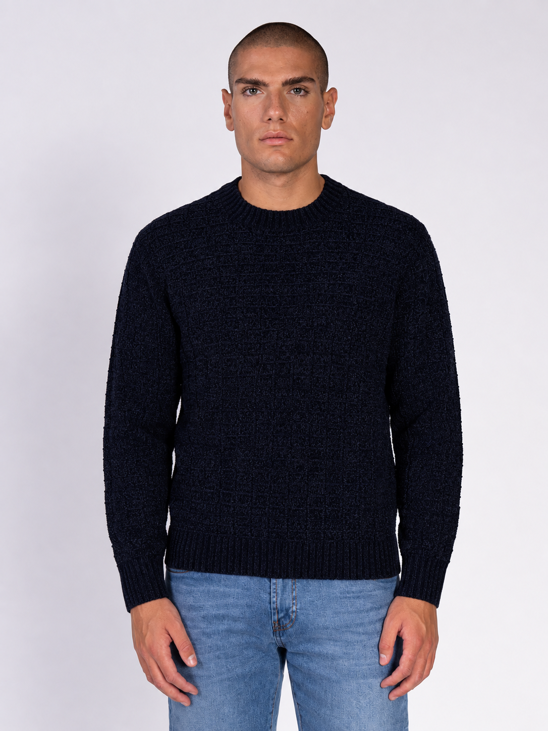 MAGLIA CINIGLIA JACQUARD|Colore:Blu