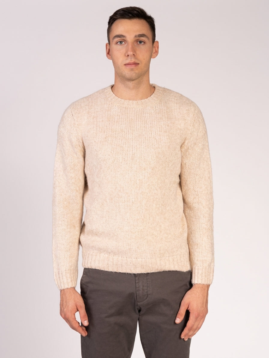 MAGLIA GIROCOLLO MELANGE|Colore:Beige