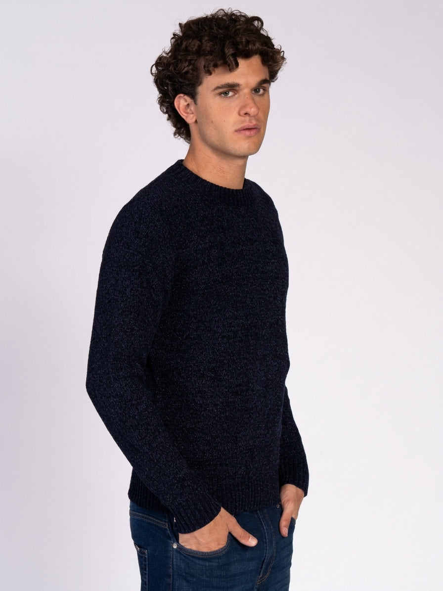 MAGLIA CINIGLIA RASATA|Colore:Blu