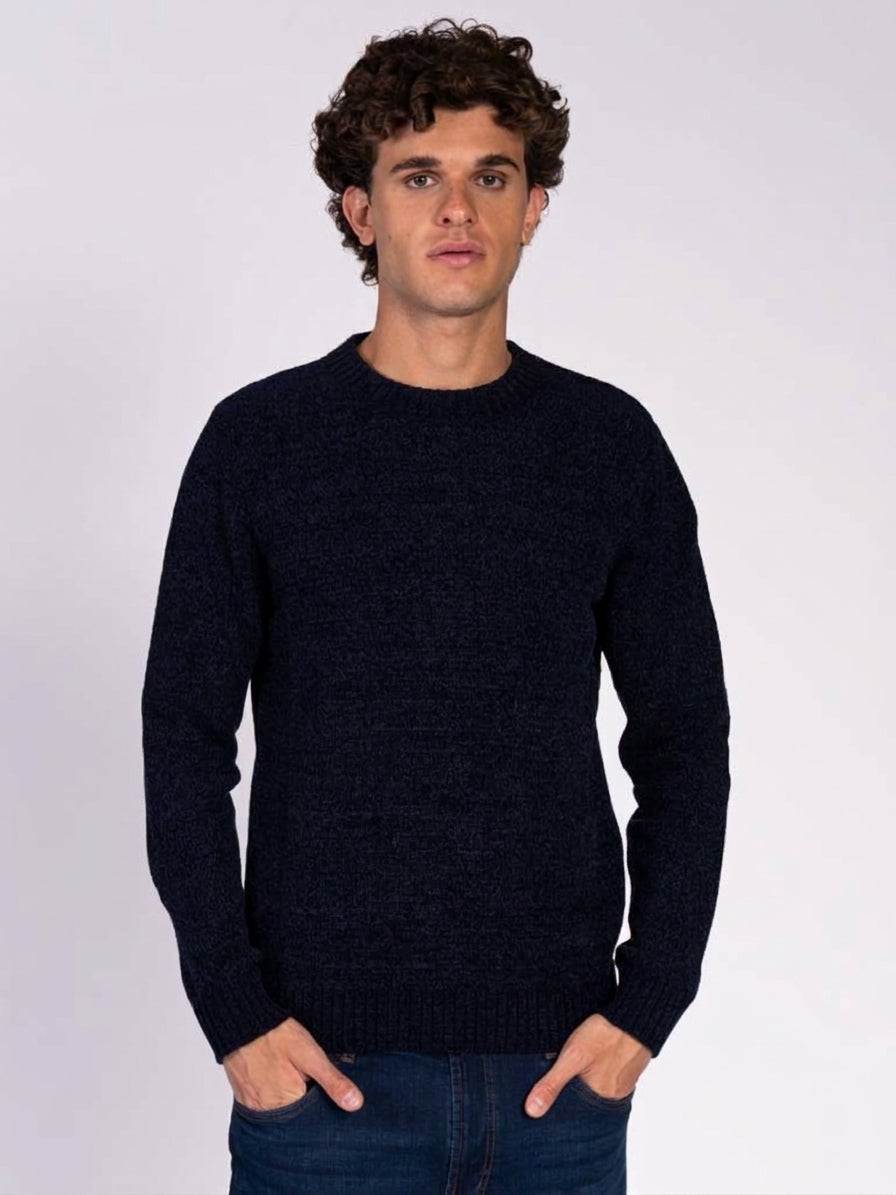 MAGLIA CINIGLIA RASATA|Colore:Blu