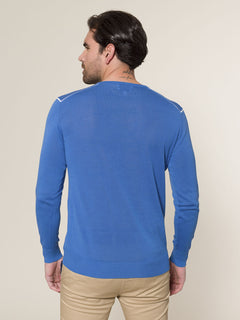 Maglia girocollo|Colore:Bluette