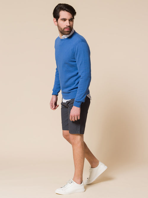 Maglia basic girocollo|Colore:Bluette