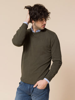 Maglia basic girocollo|Colore:Verde militare