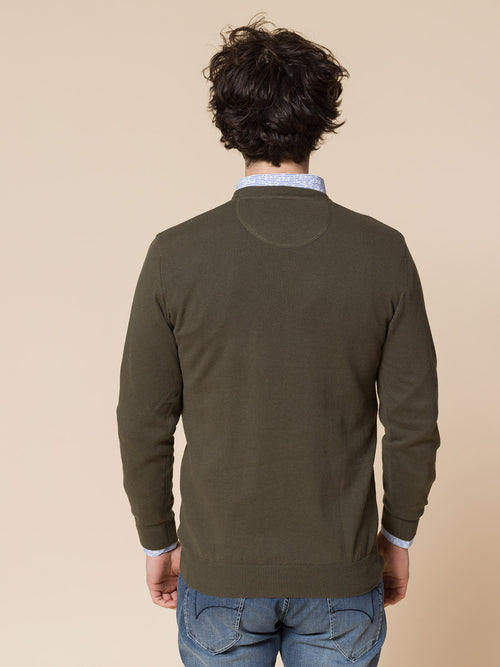 Maglia basic girocollo|Colore:Verde militare