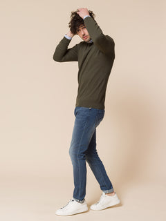 Maglia basic girocollo|Colore:Verde militare