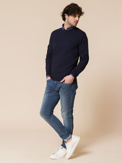 Maglia basic girocollo|Colore:Blu