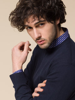 Maglia basic girocollo|Colore:Blu